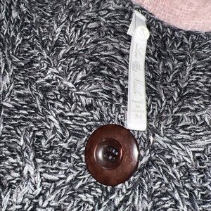 Leo & Nicole Black and White Cable Knit Cardigan